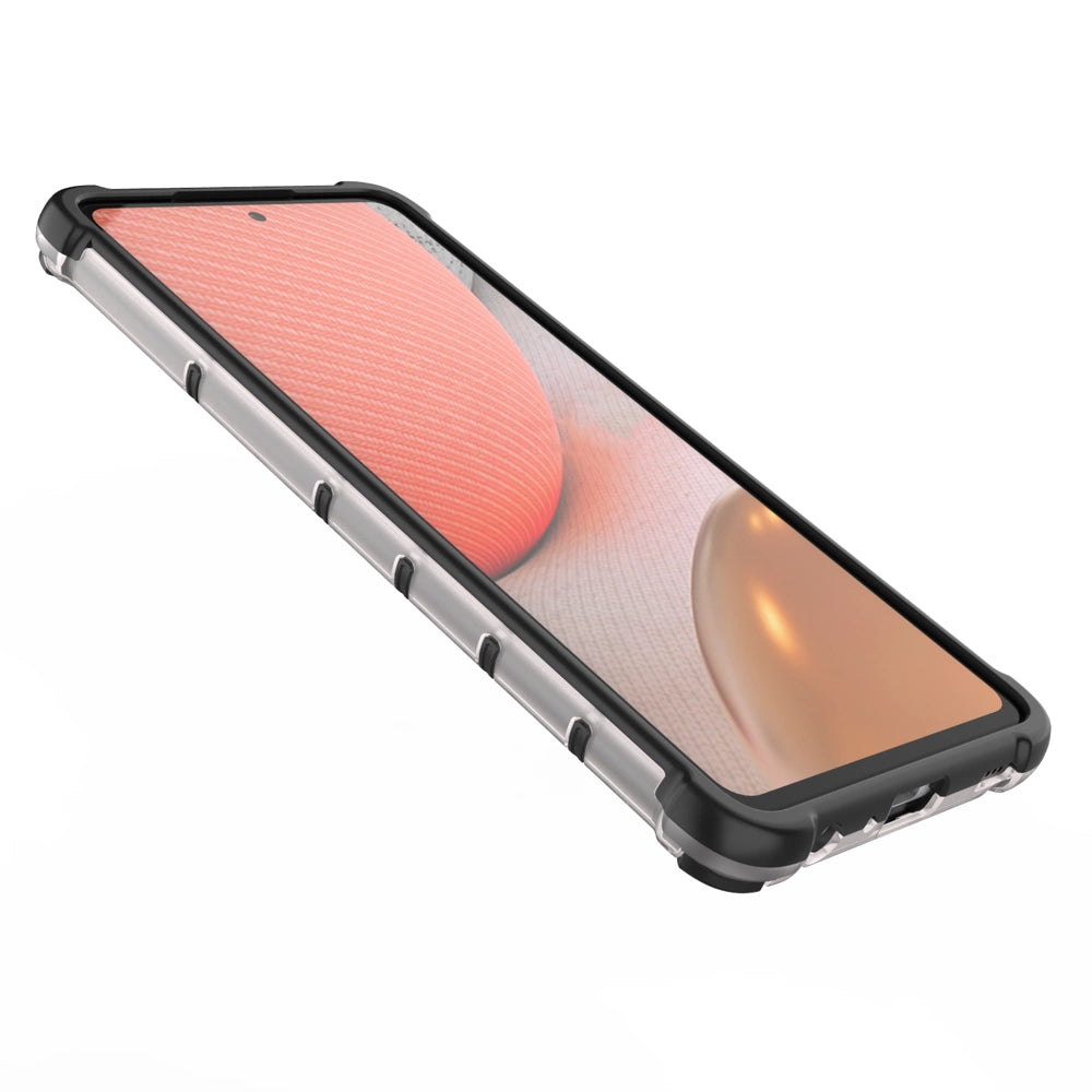 Honeycomb Case rustning med TPU Bumper til Samsung Galaxy A72 4G blå