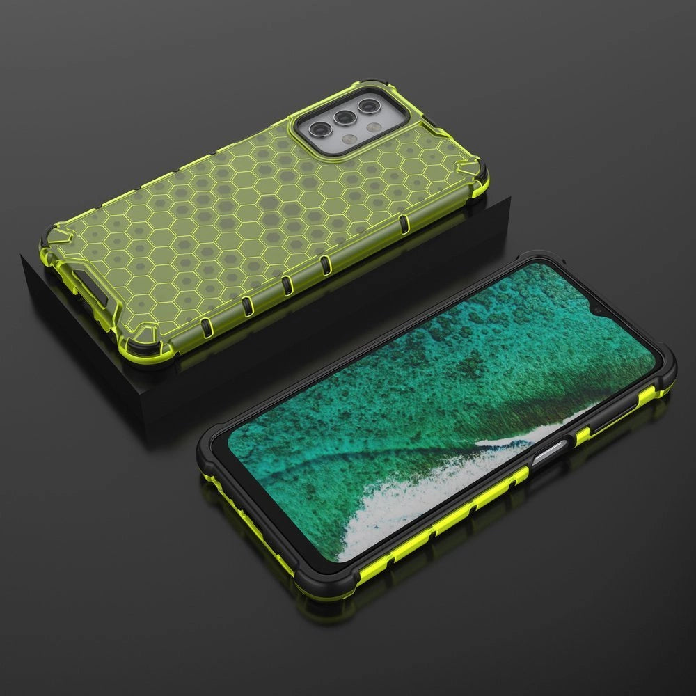 Honeycomb Case rustning med TPU Bumper til Samsung Galaxy A32 5G grøn