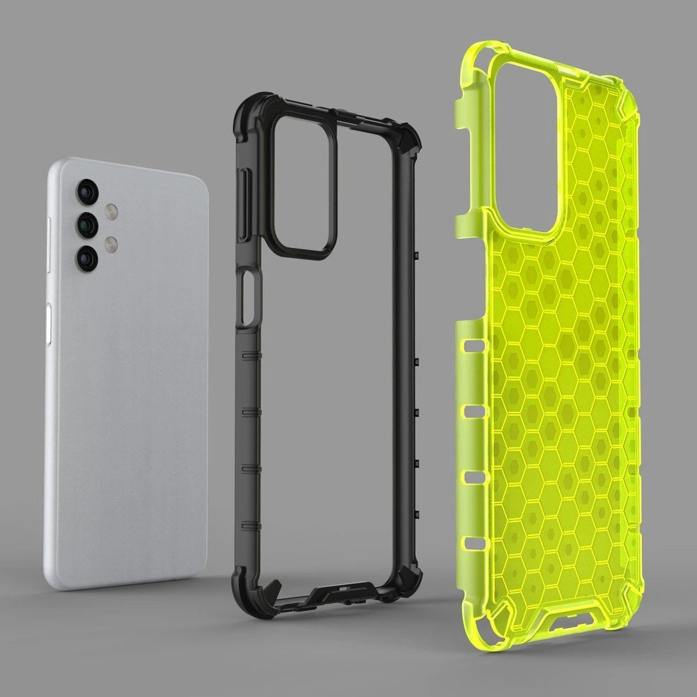 Honeycomb Case rustning med TPU Bumper til Samsung Galaxy A32 5G grøn