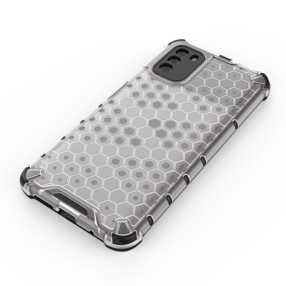 Honeycomb Case rustning med TPU Bumper til Xiaomi Poco M3 gennemsigtig