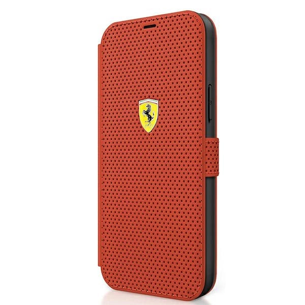 Ferrari FESPEFLBKP12SRE iPhone 12 mini 5.4" rød/rød bog på sporet perforeret