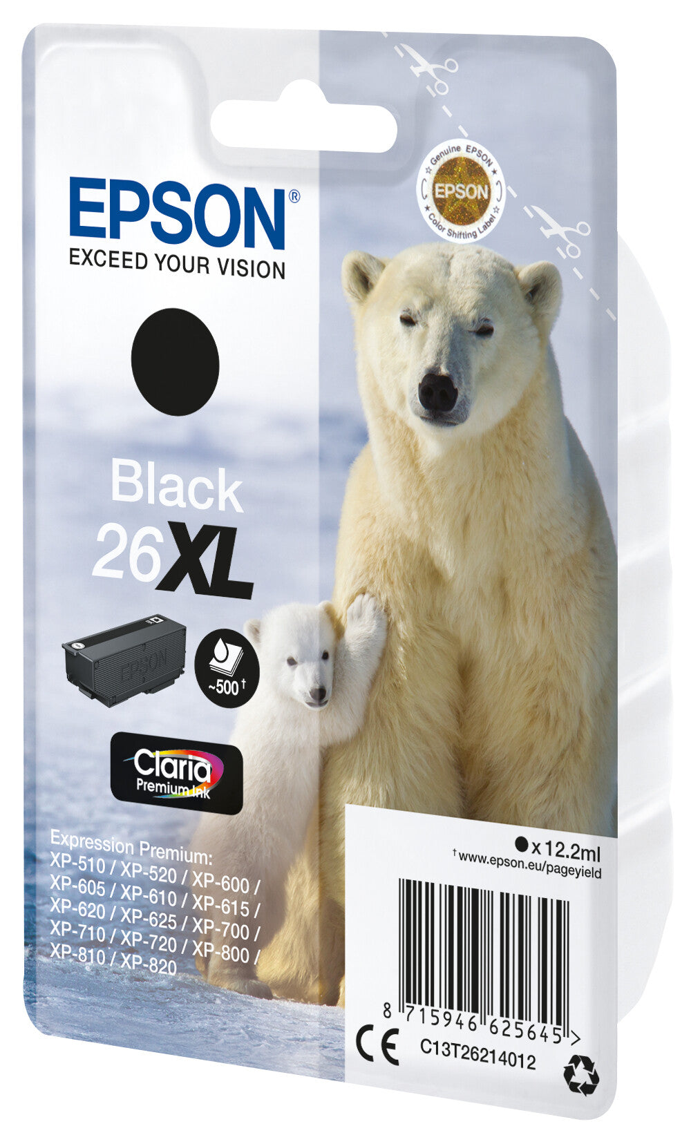 Epson C13T26214012 blækpatron 1 stk Original Højt (XL) udbytte Sort