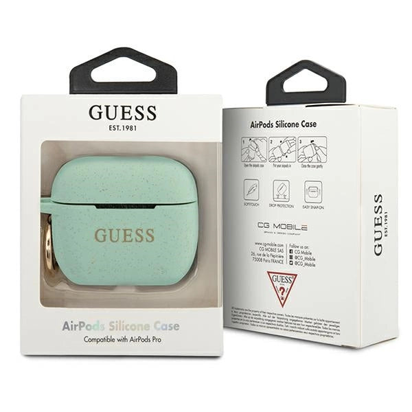 Guess GUACAPSILGLGN AirPods Pro cover grøn/grøn silikon Glitter