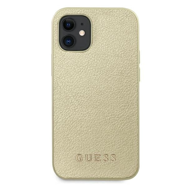 Guess GUHCP12SIGLGO iPhone 12 mini 5.4 guld/guld hårdkasse Iridescent