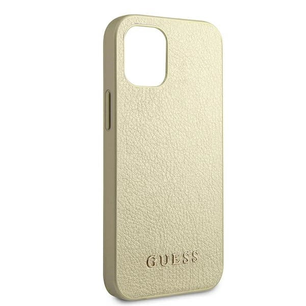 Guess GUHCP12SIGLGO iPhone 12 mini 5.4 guld/guld hårdkasse Iridescent