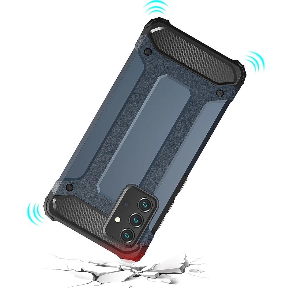 Hybrid Armor Case Tough Rugged Cover til Samsung Galaxy A72 4G blå