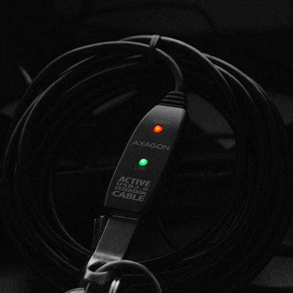 Axagon ADR-210 USB-kabel USB 2.0 10 m USB A 0,48 Gbit/sek. Sort