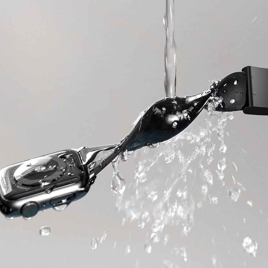 Baseus Slip-Thru rem band armbånd til Apple Watch 3/4/5/6/SE 38mm/40mm sort (LBWSE-01)