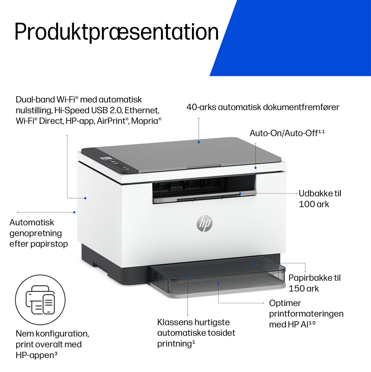 HP LaserJet M248dw Multifunction Black and white Printer
