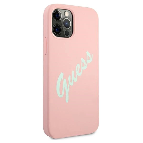 Guess GUHCP12LLSVSPG iPhone 12 Pro Max 6.7" rosegrøn/grøn lyserød hardcase Silicone Vintage