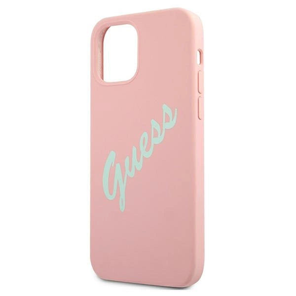 Guess GUHCP12MLSVSPG iPhone 12/12 Pro 6.1" rosegrøn/grøn-rosa hardcase Silicone Vintage