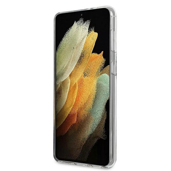 Guess GUHCS21MPCUGLSBL S21+ G996 blå/blå hardcase Glitter Gradient Script