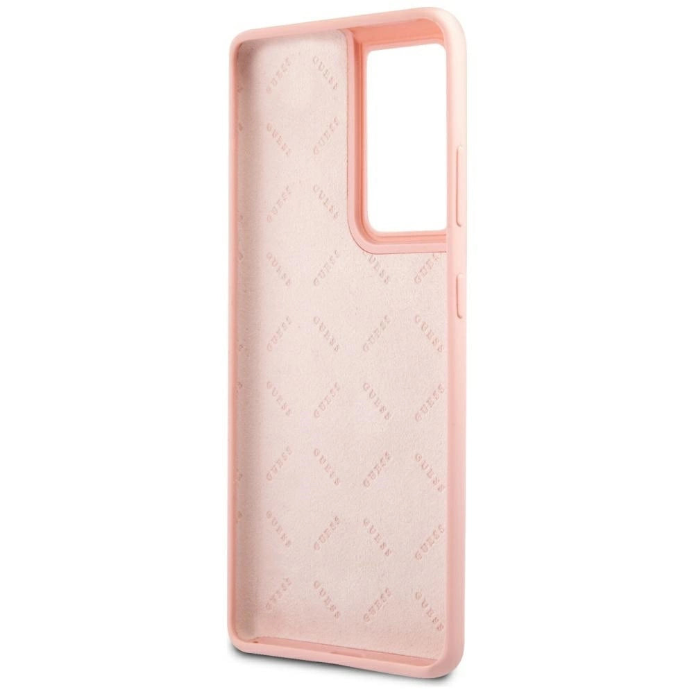 Guess GUHCS21LLSVSPI S21 Ultra G998 pink/pink hardcase Script Vintage