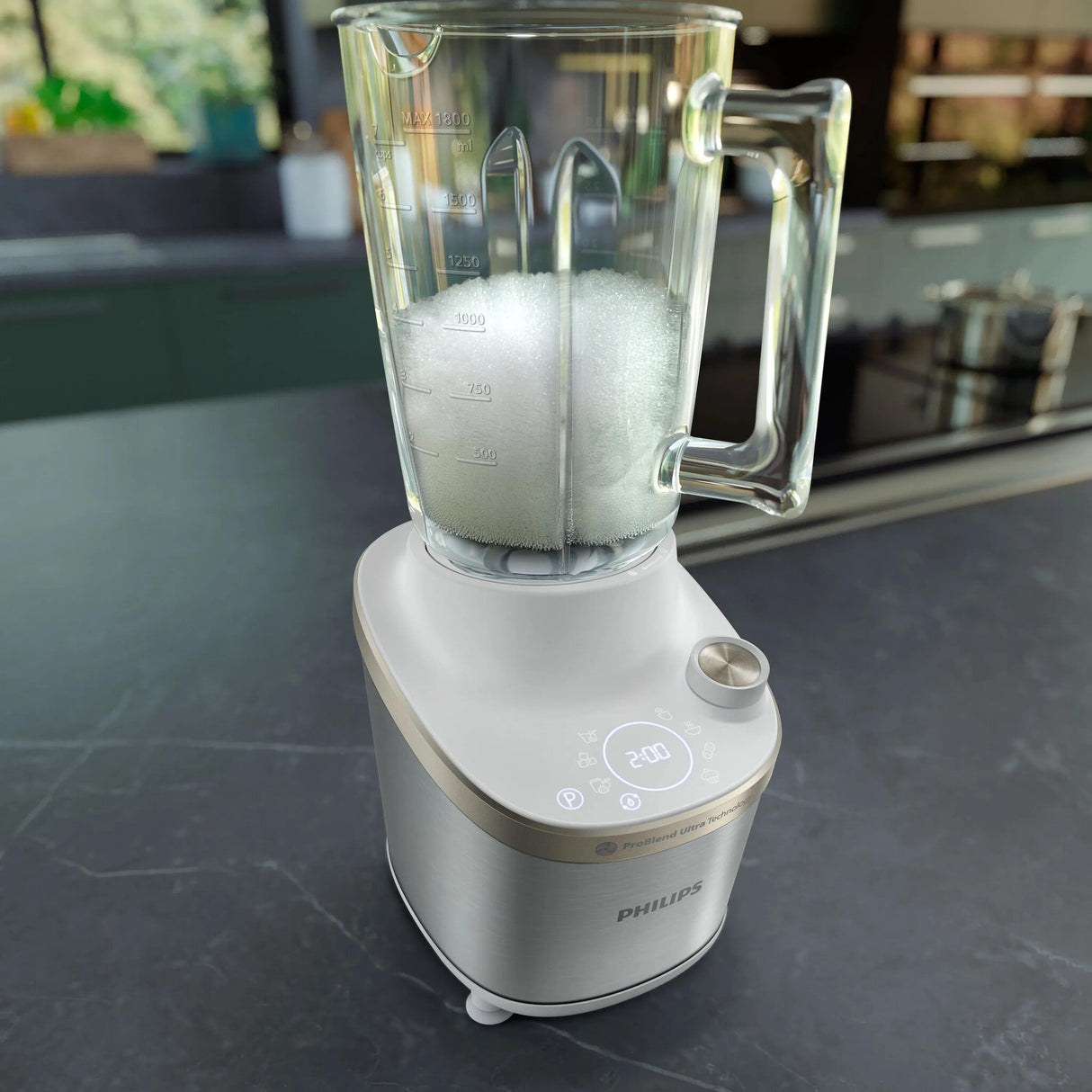 Philips 7000 series HR3760/01 blender 2 L Bordplade blender 1500 W Rustfrit stål, Hvid