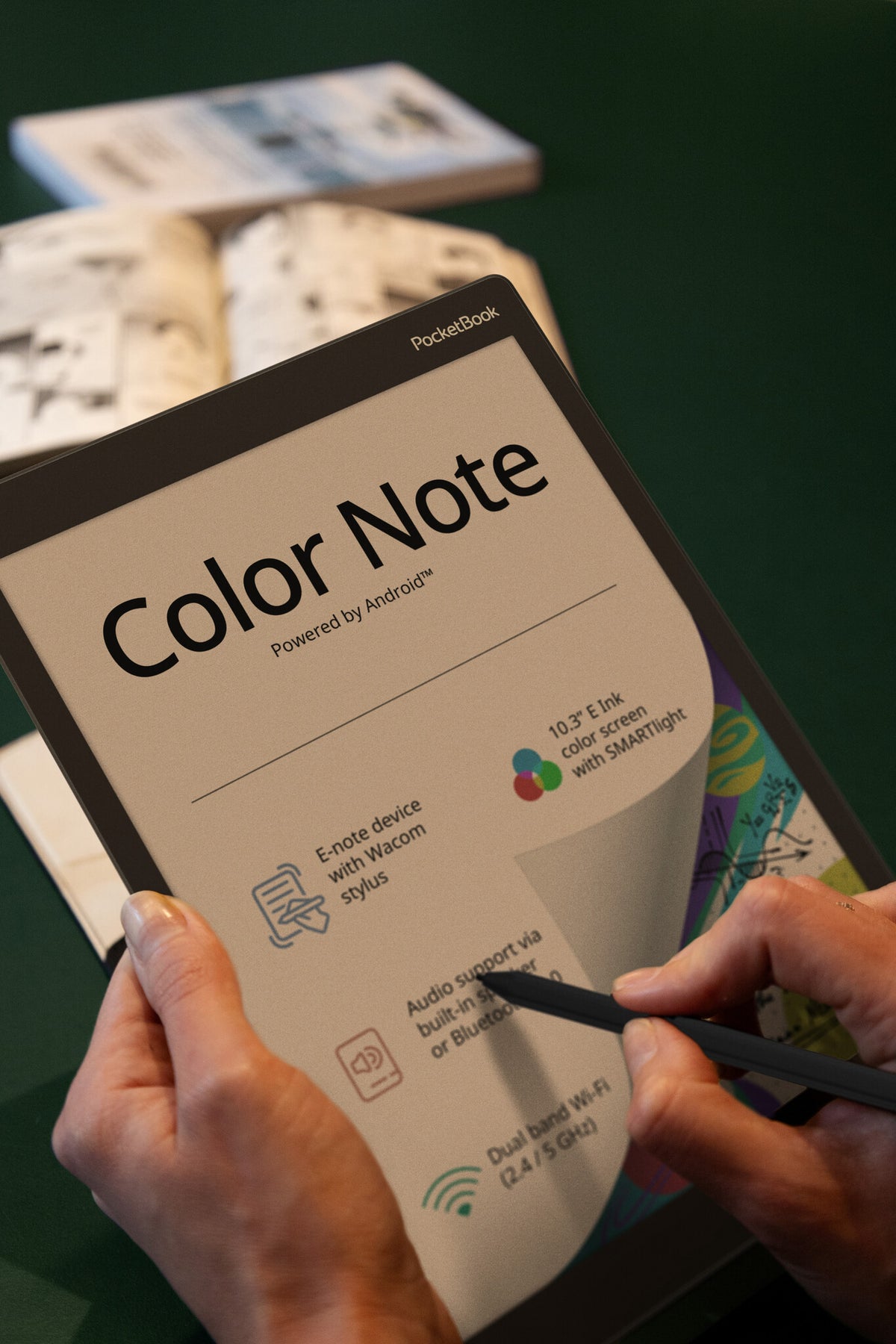 PocketBook Color Note e-book reader Touchscreen 32 GB Wi-Fi Black, Blue