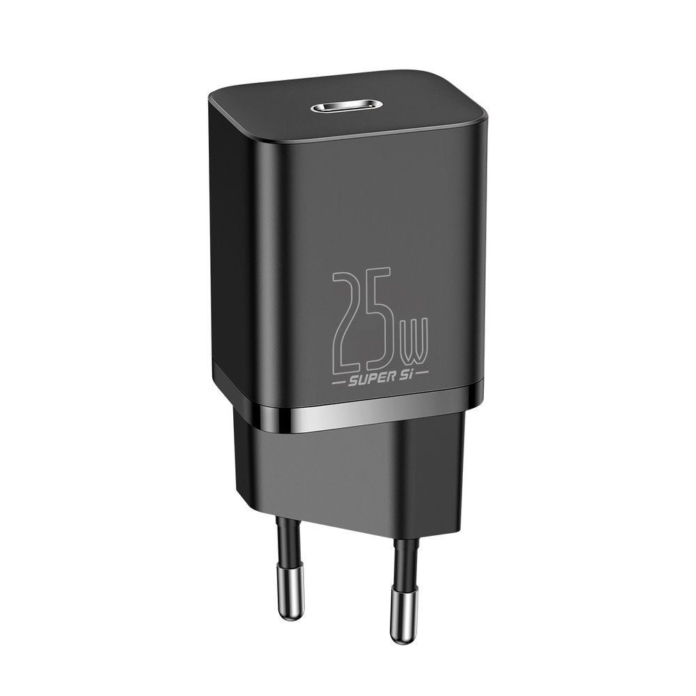 Baseus Super Si fast charger Quick Charge 3.0 Power Delivery 25W 3A + Cable USB Type C - USB Type C 3A 1m black (TZCCSUP-L01)