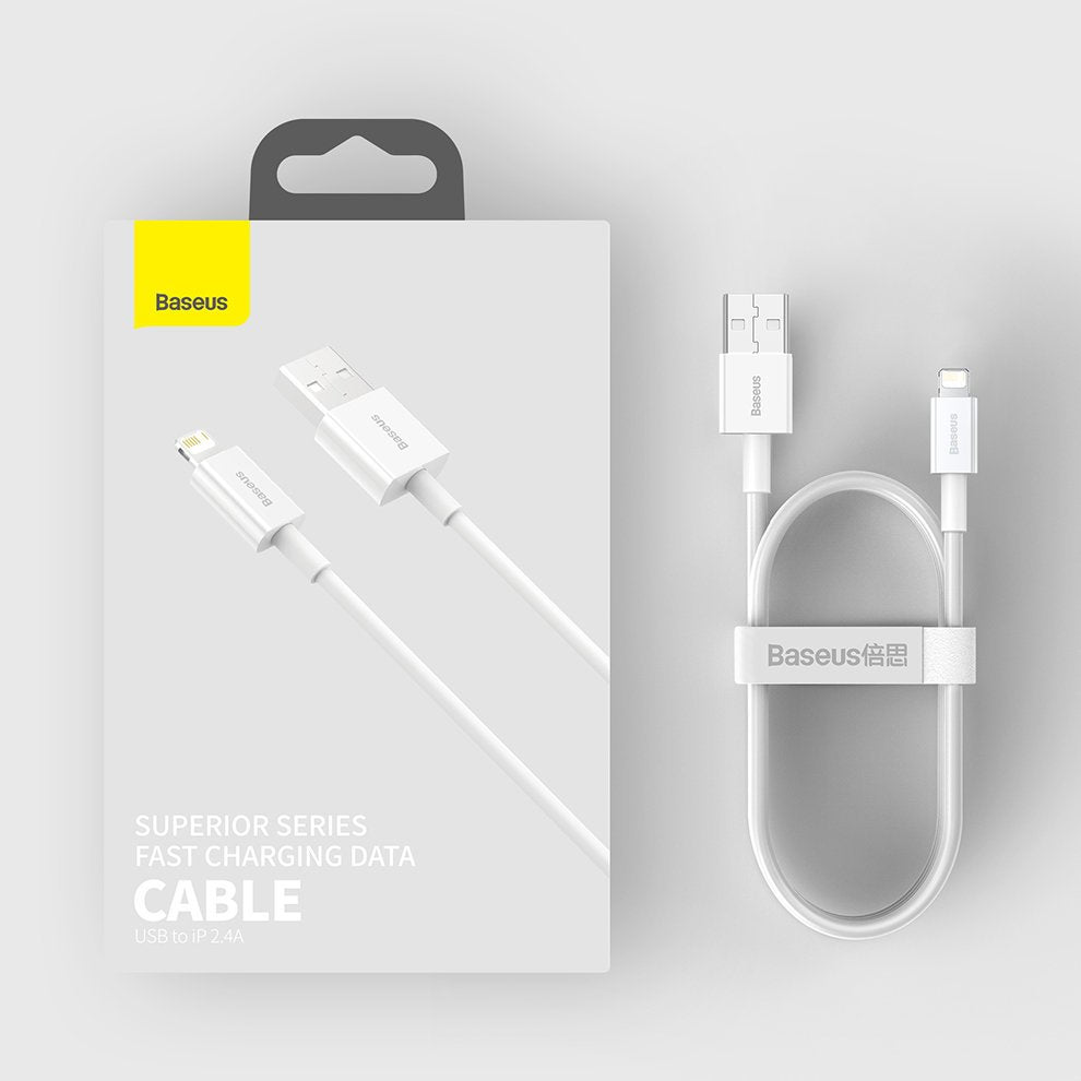 Baseus Superior USB - Lightning cable 2.4A 0.25 m White (CALYS-02)