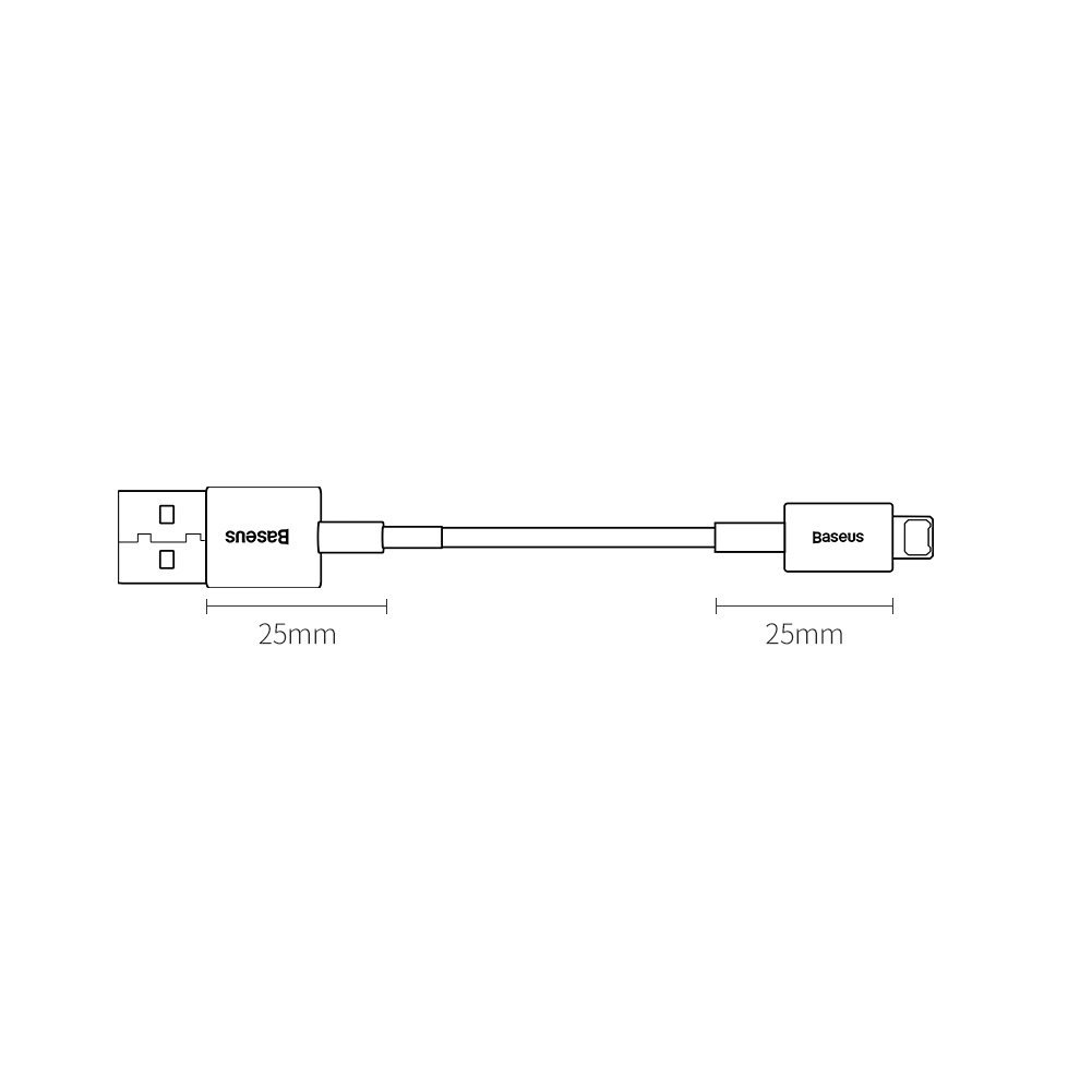 Baseus Superior USB - Lightning 2.4A 2 m cable White (CALYS-C02)