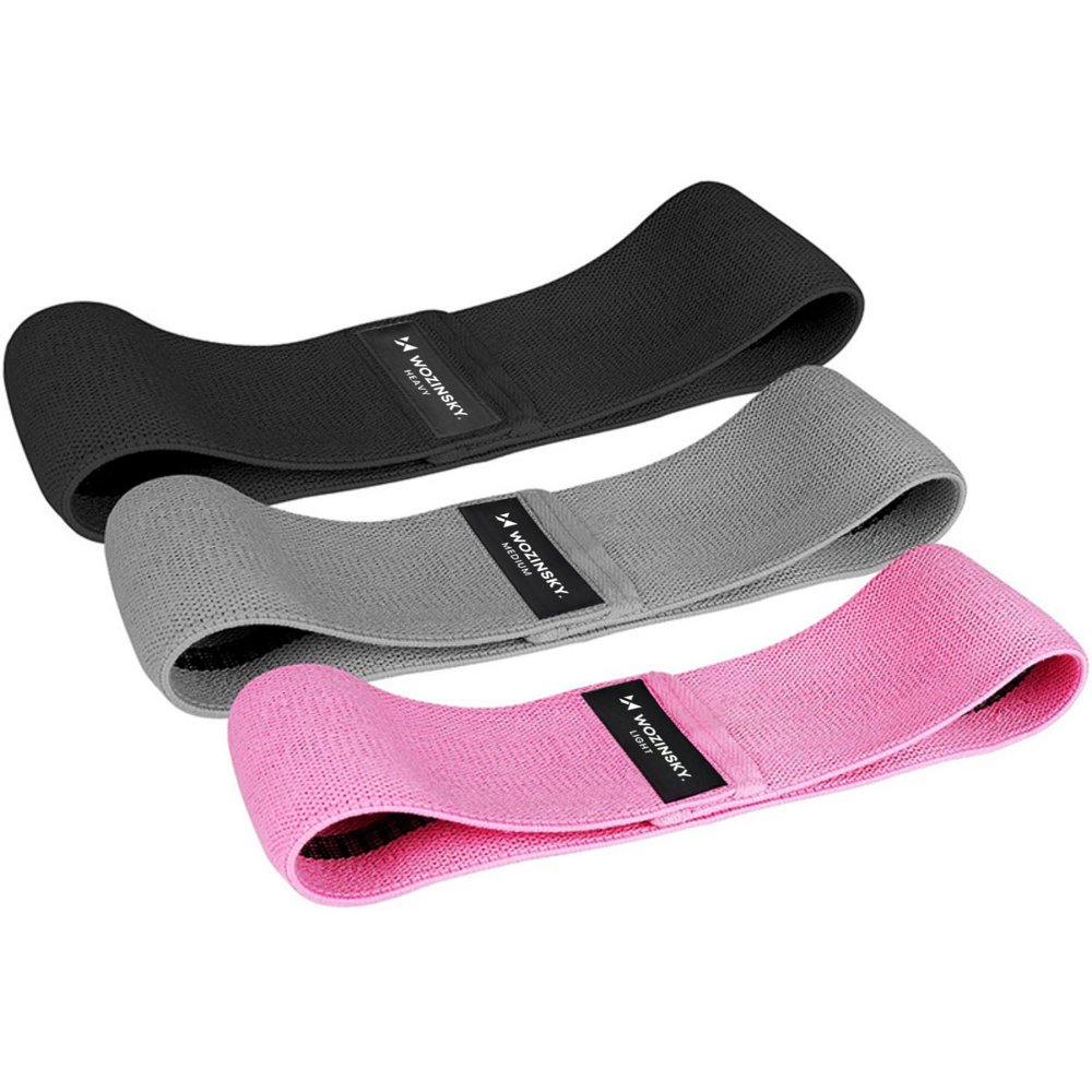 Wozinsky 3x stof mini-elastiksæt til yoga, fitness og CrossFit-øvelser (WFB-01)