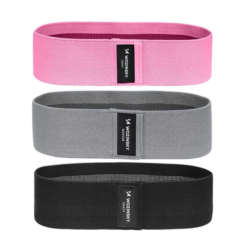 Wozinsky 3x stof mini-elastiksæt til yoga, fitness og CrossFit-øvelser (WFB-01)