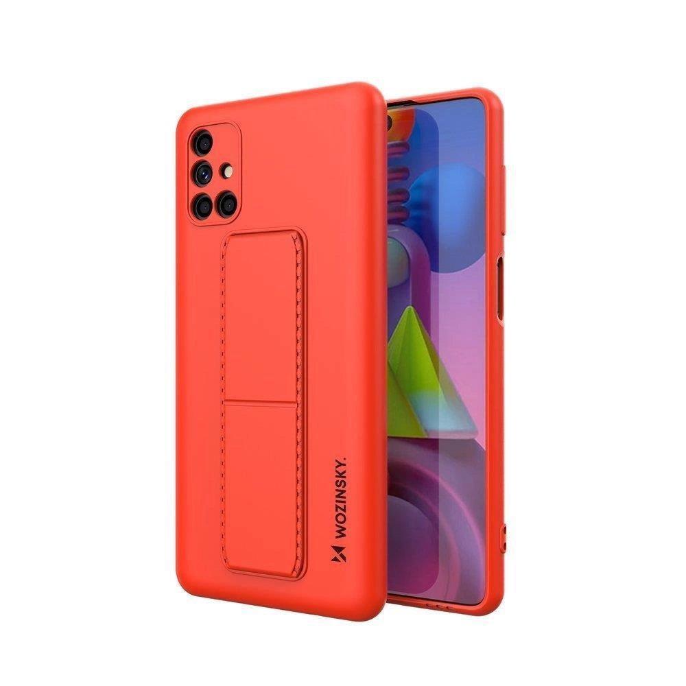 Wozinsky Kickstand Case silikone stand cover til Samsung Galaxy M51 rød