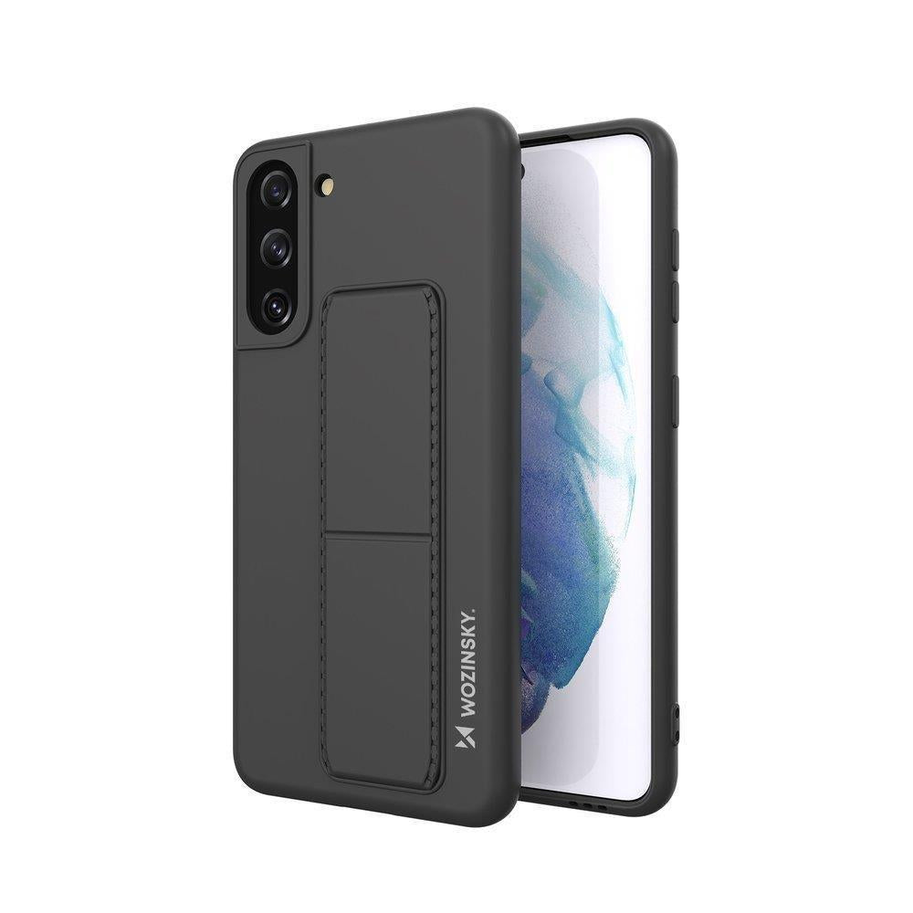 Wozinsky Kickstand Case silikonhylster med stativ Samsung Galaxy S21 + 5G sort