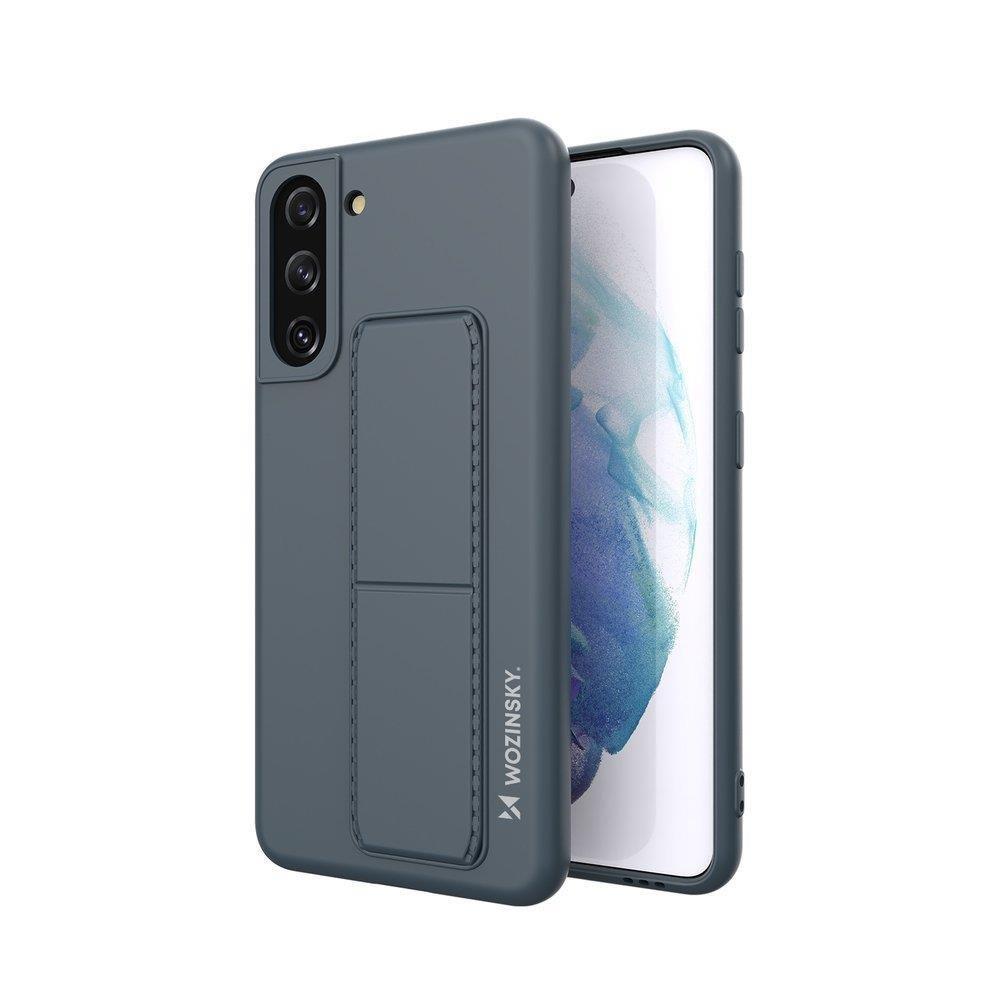 Wozinsky Kickstand Case silikonhylster med stativ Samsung Galaxy S21 + 5G marineblå