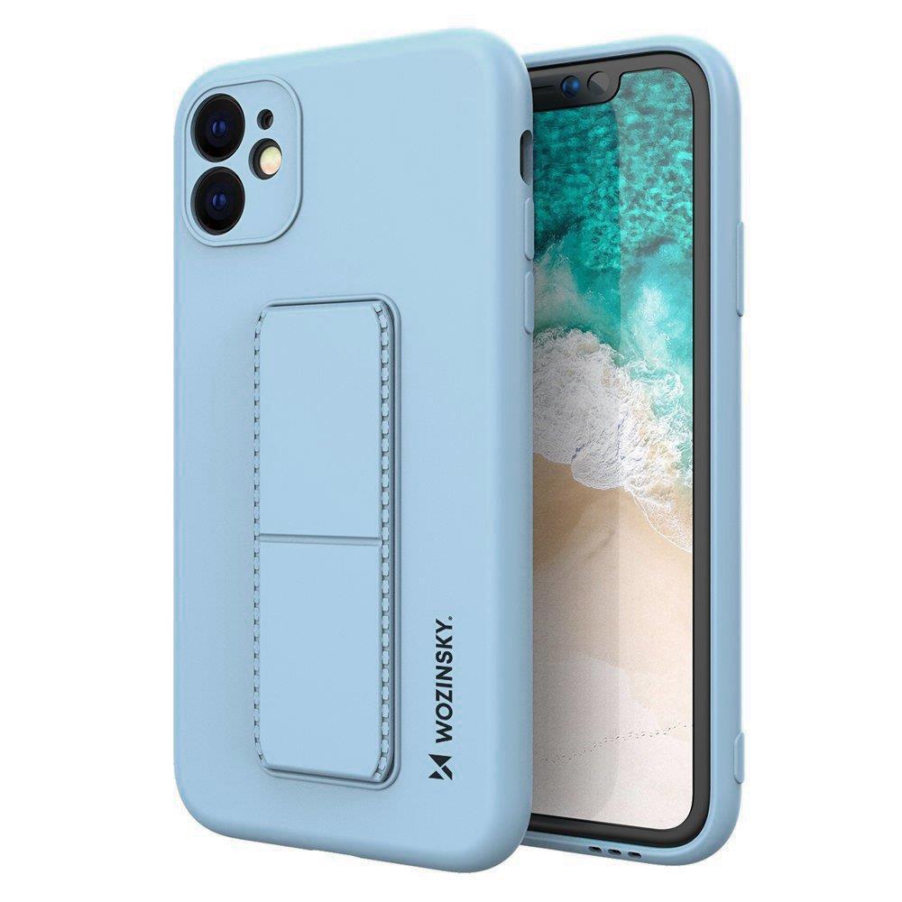 Wozinsky Kickstand Case Silicone Case med Stand Xiaomi Redmi 10X 4G / Xiaomi Redmi Note 9 Lysblå