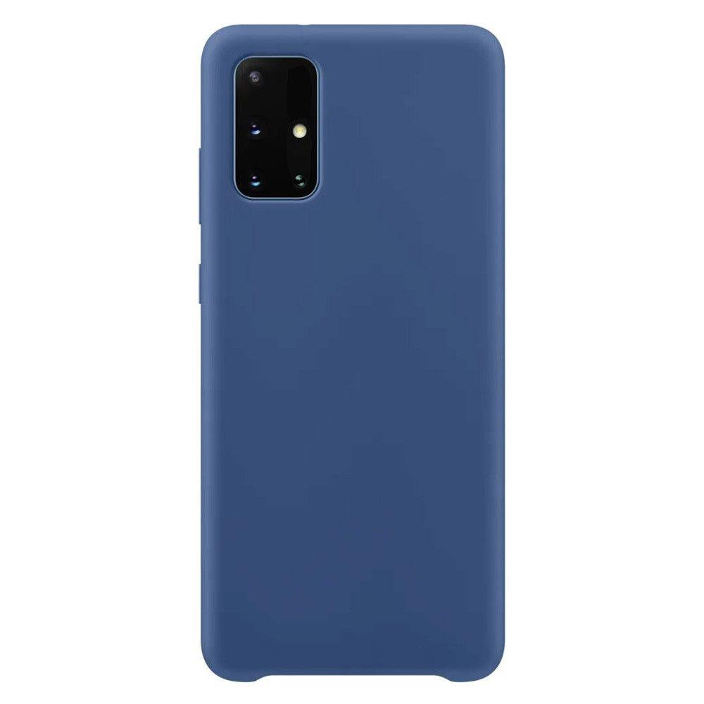 Silicone Case Soft Flexible Rubber Cover til Samsung Galaxy A72 4G mørk blå