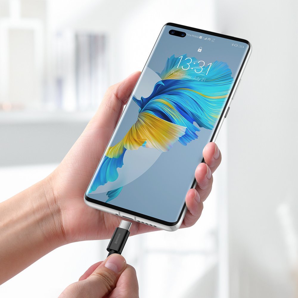 Baseus Superior USB - USB Typ C fast charging data cable 66 W (11 V / 6 A) Huawei SuperCharge SCP 1 m black (CATYS-01)