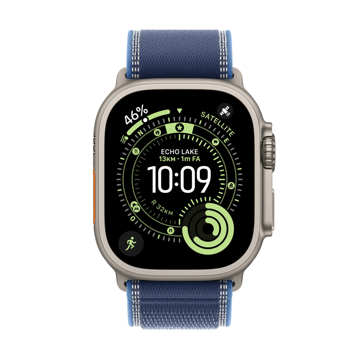 Apple Watch Ultra 3 OLED 49 mm Digital 422 x 514 pixel Berøringsskærm 5G Titanium Wi-Fi GPS (satellit)