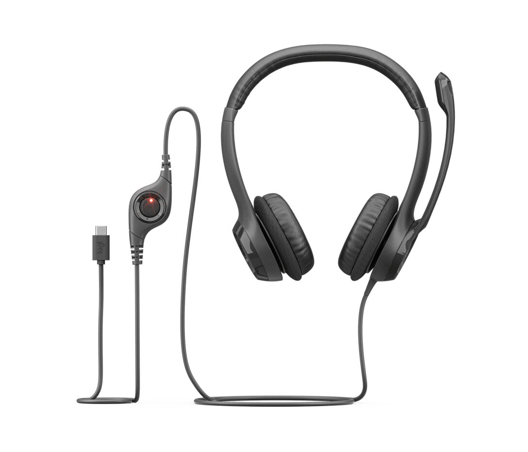Logitech H390 USB Headset Ledningsført Opkald/musik USB Type-C Sort