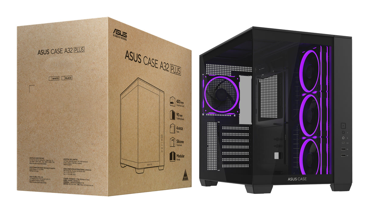 ASUS A32 PLUS Midi Tower Sort