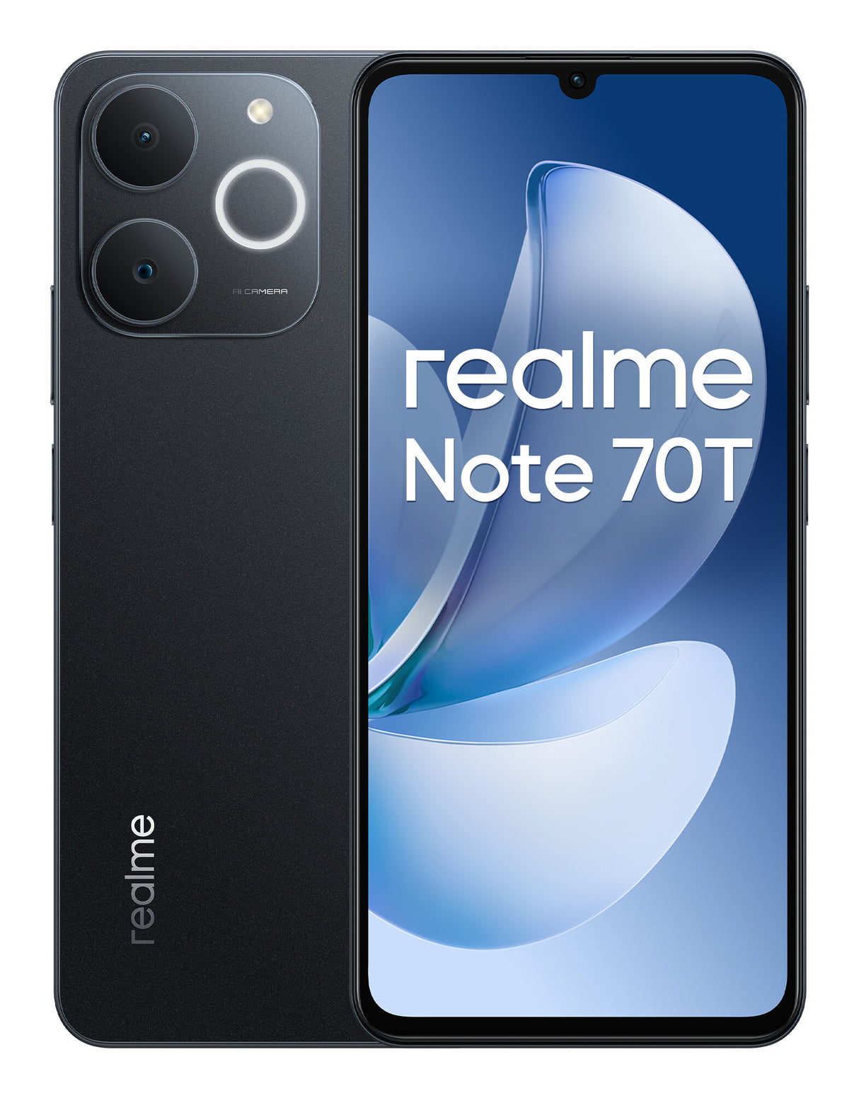 realme Note 70T 17,1 cm (6.74") Dual SIM Android 15 4G USB Type-C 4 GB 256 GB 6000 mAh Sort