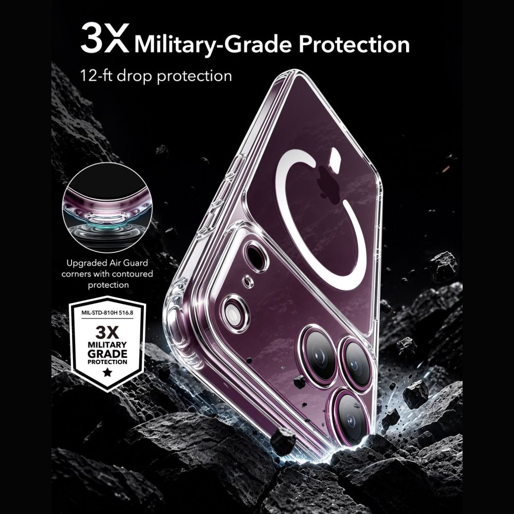 Esr Classic Hybrid Magsafe & Hærdet Glas Til Iphone 17 Pro Max / 18 Pro Max Klar