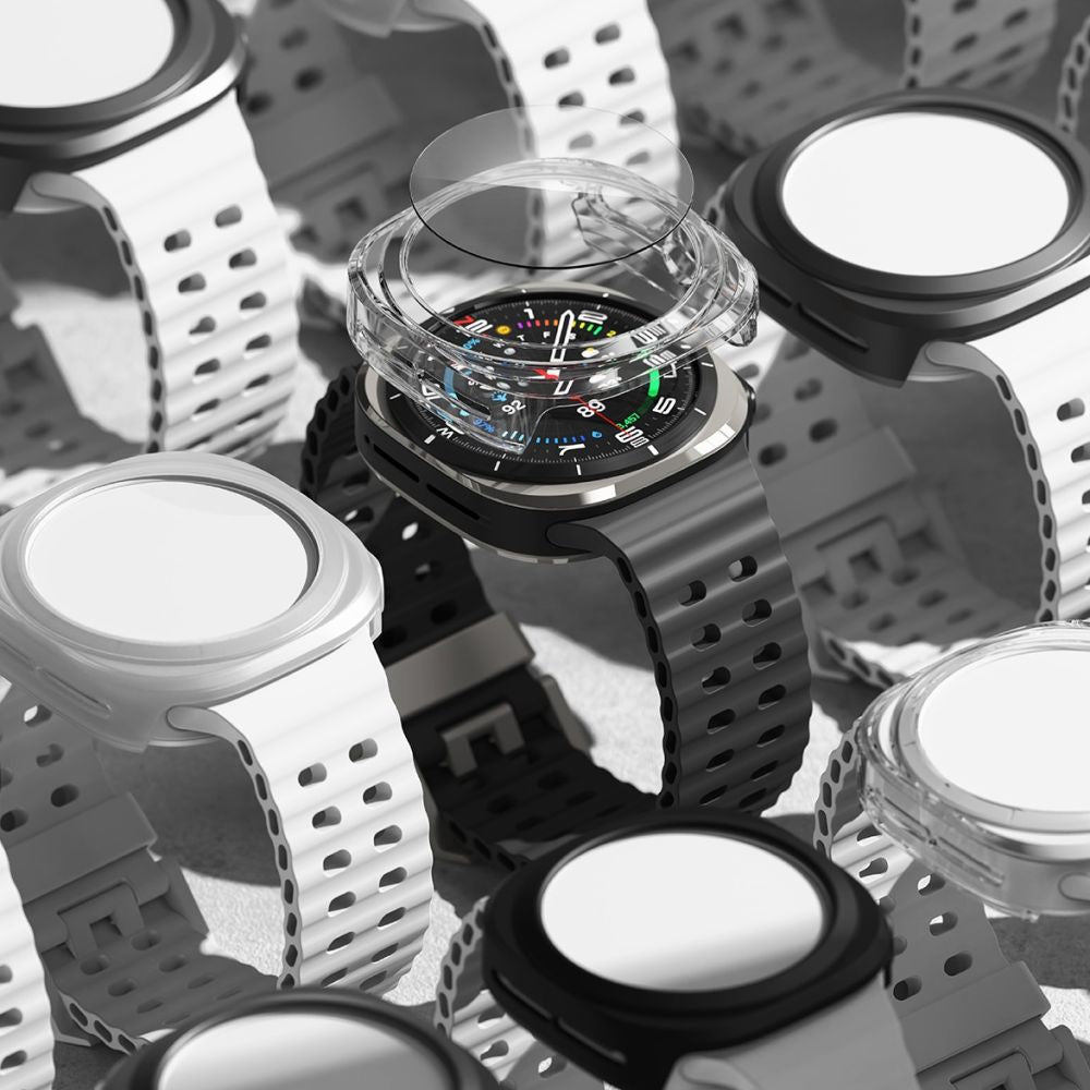 Ringke Slim & Hærdet Glas Samsung Galaxy Watch Ultra 2024 / 2025 (47 Mm) Titaniumsort