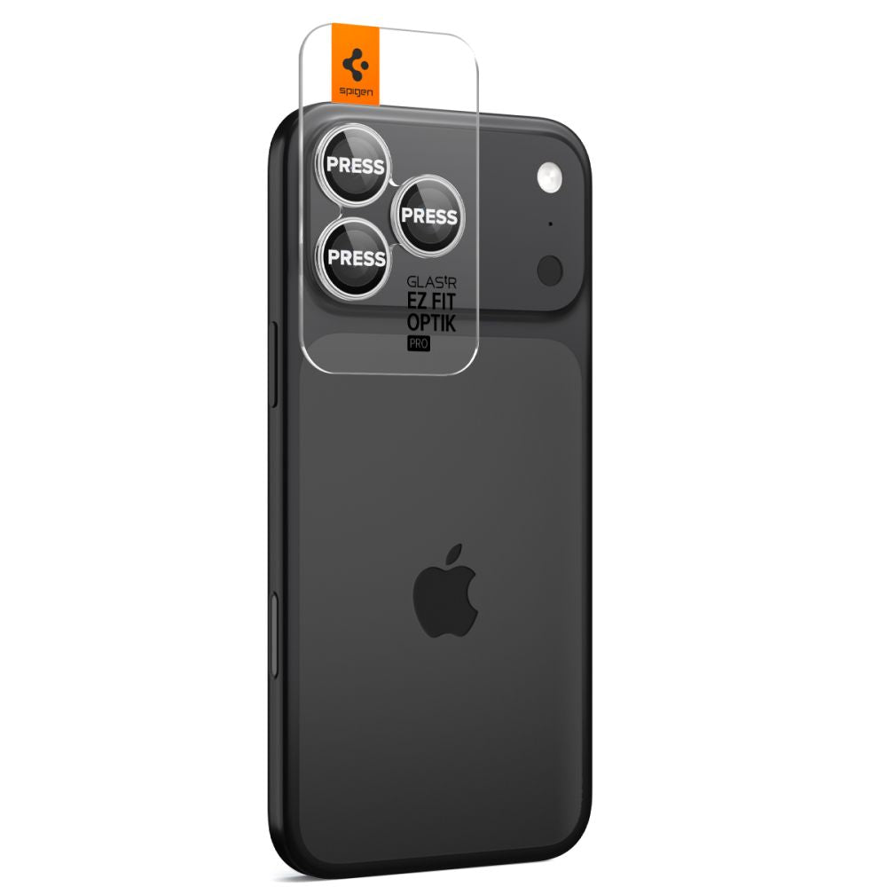 Kamera Beskyttelse Spigen Optik Pro Glas.Tr ”Ez Fit” Camera Protector 2 Pack Iphone 14 Pro / Max / 15 Pro / Max / 16 Pro / Max / 17 Pro / Max Silver