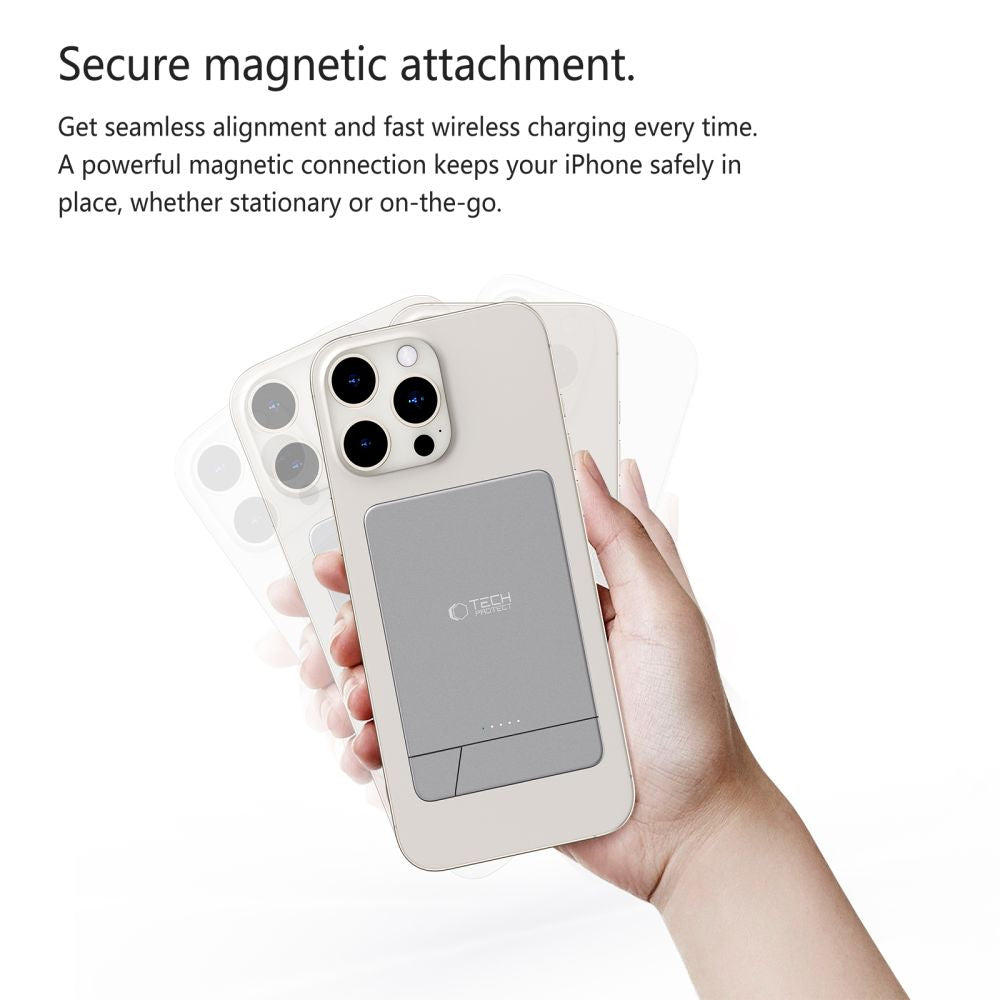 Tech Protect Pb14 Lifemag Magsafe Powerbank 5000 M Ah Spacegrå