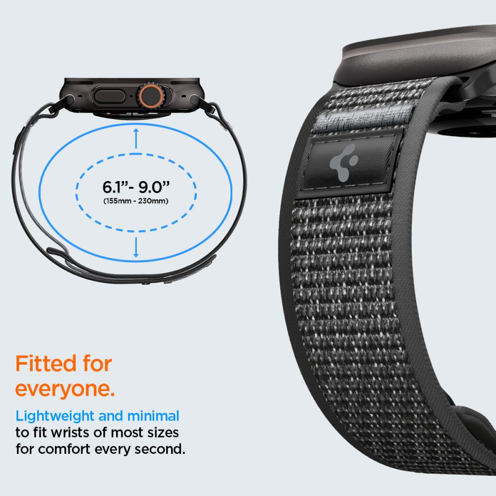Spigen Athlex Air 2 Apple Watch 8 / 9 / 10 / 11 / 12 / Se / Ultra (44 / 45 / 46 / 49 Mm) Aktiv Sort / Grå