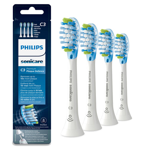 Philips Sonicare C3 Premium Plaque Control HX9044/17 4x Soniske tandbørstehoveder - Hvid