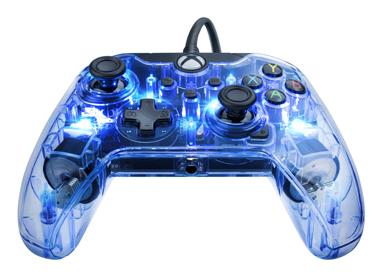 PDP Afterglow Sort, Blå, Transparent USB Gamepad Analog/digital Xbox One, Xbox Series S, Xbox Series X
