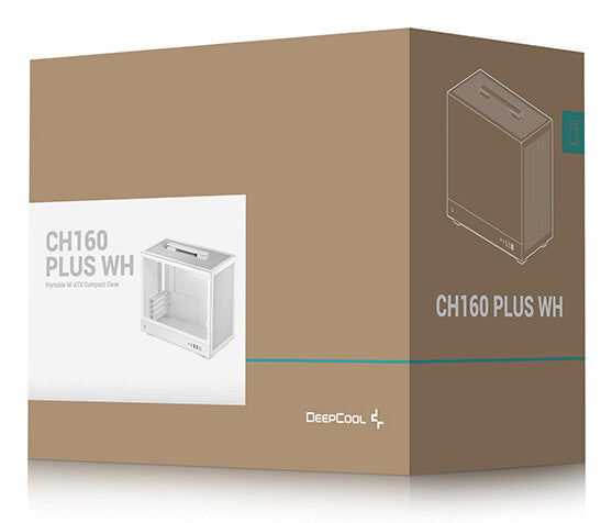 DeepCool CH160 PLUS WH Small Form Factor (SFF) Hvid
