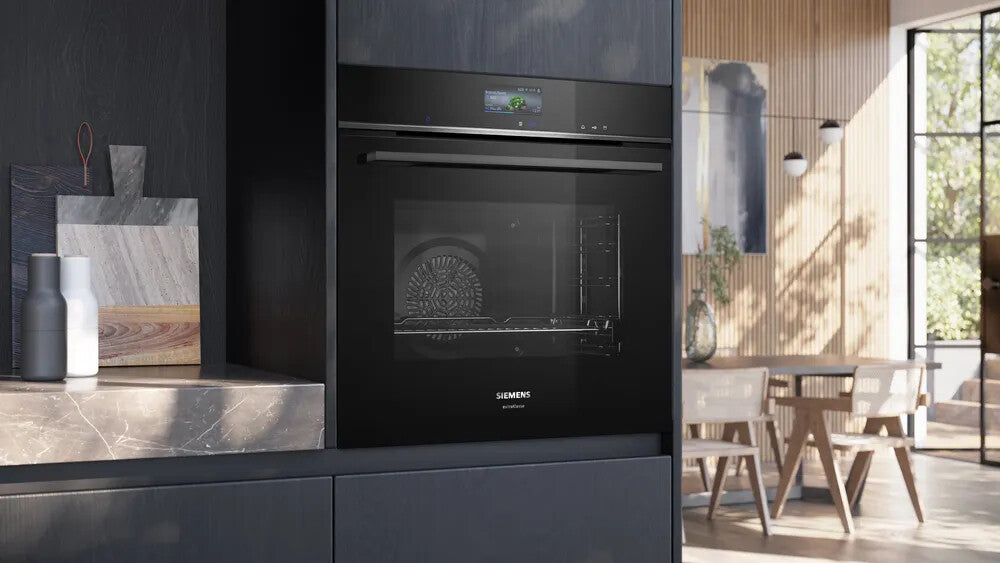 Siemens iQ700 HR776GMB1 ovn 71 L Sort, Rustfrit stål