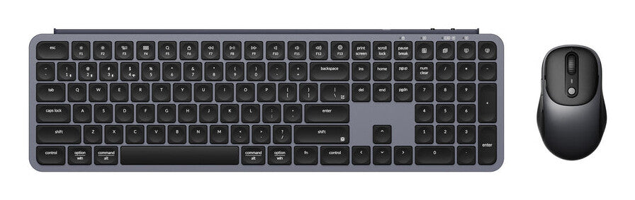 Keychron B6 Pro + BM24 tastatur Mus inkluderet Hjemme/kontor USB + RF Wireless + Bluetooth Grå