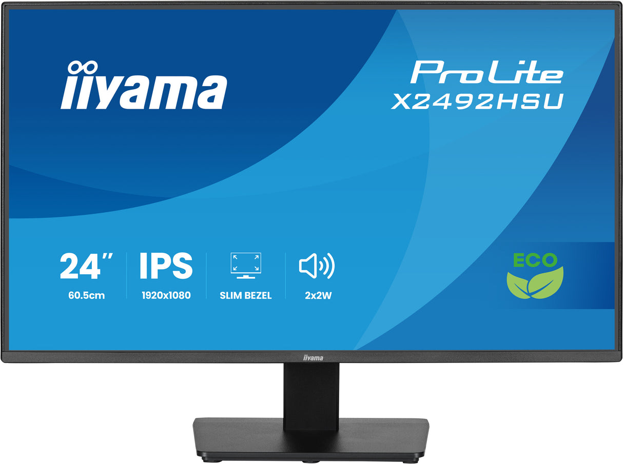 iiyama ProLite X2492HSU-B1 computerskærm 60,5 cm (23.8") 1920 x 1080 pixel Fuld HD LED Sort