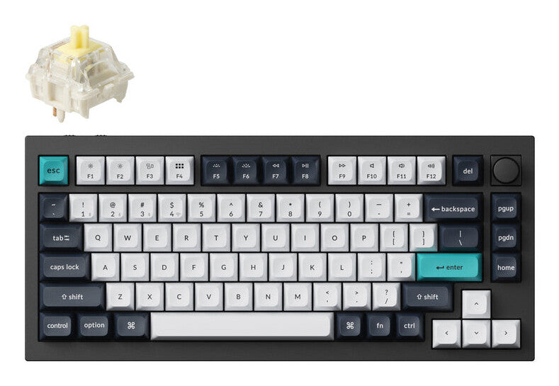 Keychron Q1 Max tastatur Spil USB + RF Wireless + Bluetooth QWERTY Sort, Blå, Mørkeblå, Hvid
