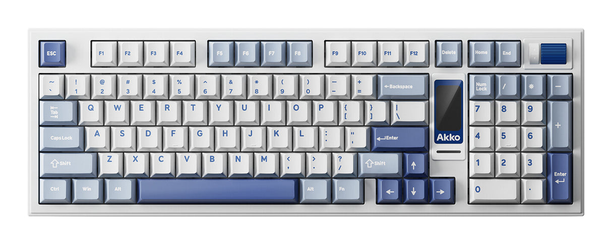 Akko Glacier 5098B tastatur Spil USB + RF Wireless + Bluetooth QWERTY US engelsk Hvid