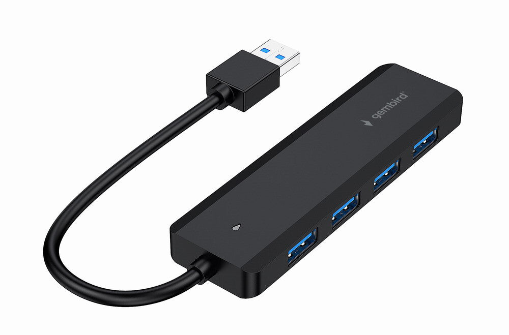 Gembird UHB-U3P4P-02 interface hub USB 3.2 Gen 1 (3.1 Gen 1) Type-A 5000 Mbit/s Sort