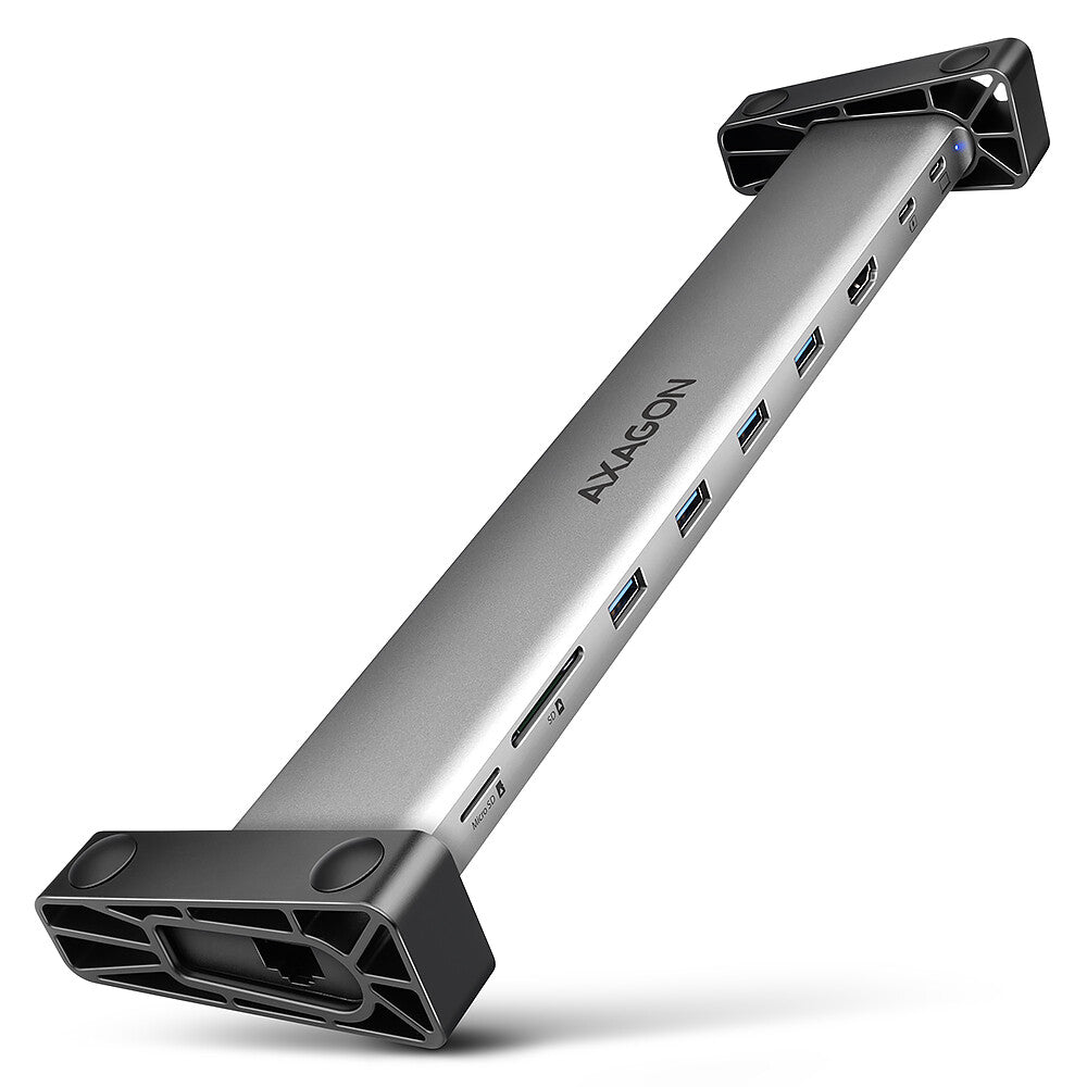 Axagon HMC-10HLS dockingstation Ledningsført USB 3.2 Gen 1 (3.1 Gen 1) Type-C Sort, Grå