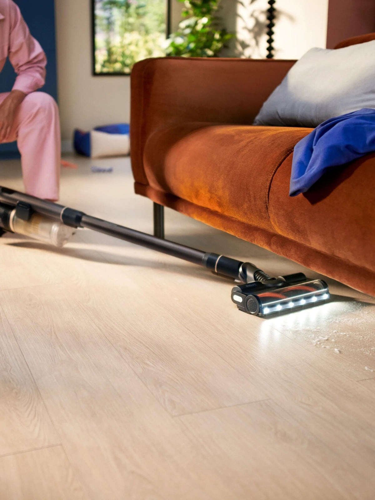 Philips XC7163/01 stick vacuum/electric broom 2-in-1 stick vacuum Battery Dry&wet Bagless 0.6 L Blue